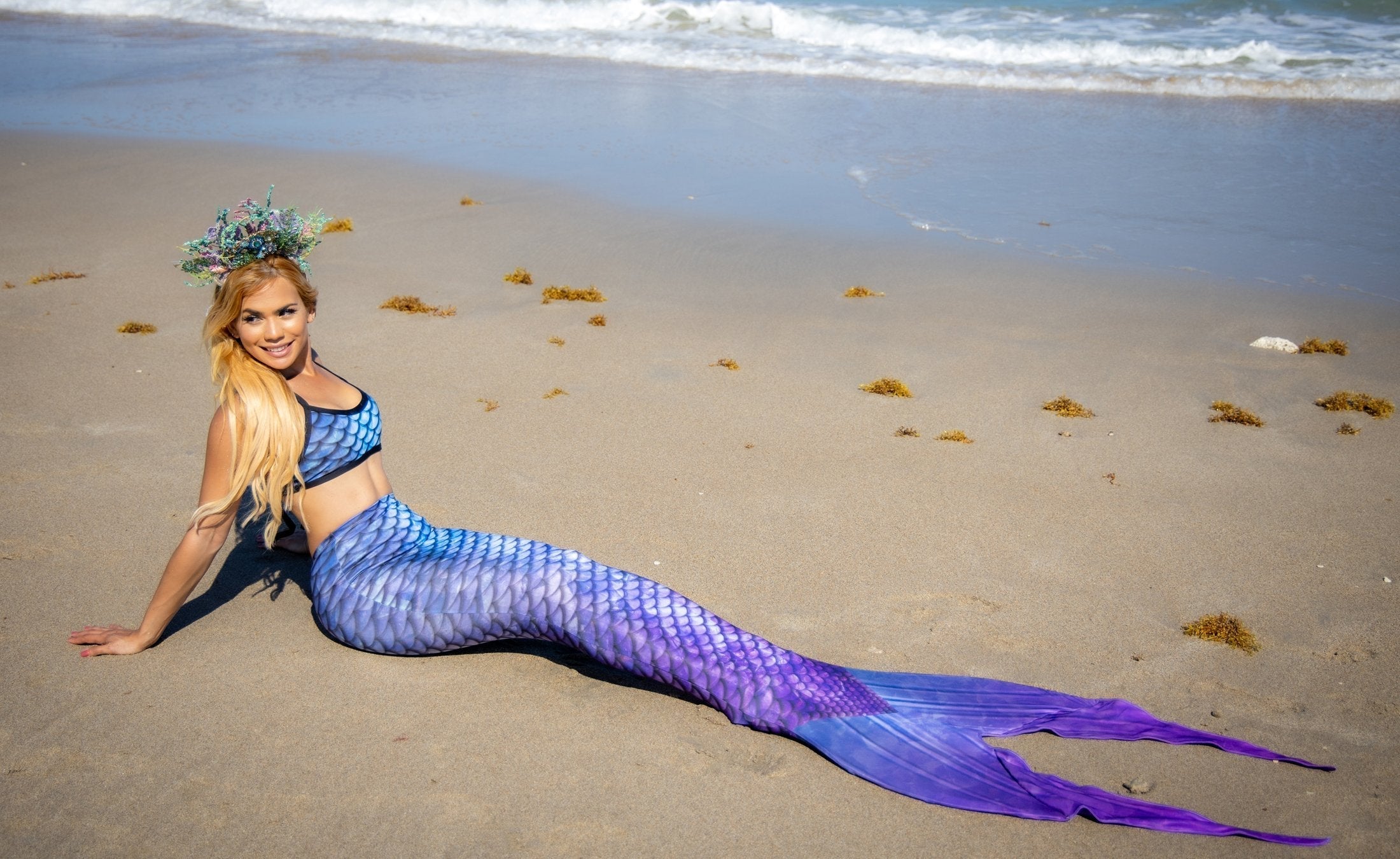 Eco Sirena Tail Sapphire Blue Mermaid Tail - In Stock for Swimming, Cosplay & Underwater Photography