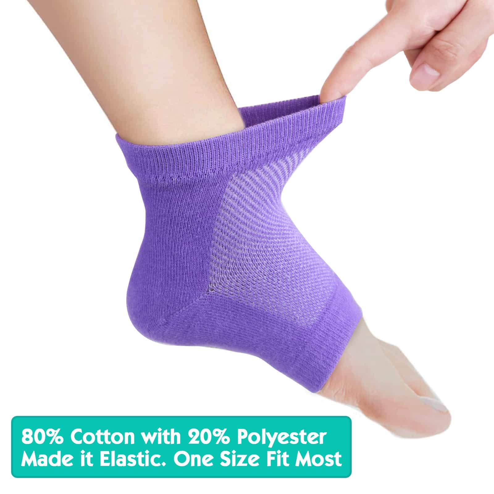 Selizo 6 Pairs Moisturizing Open Toe Socks for Women - Cracked Heel Repair Gel Socks for Dry, Hard Feet - Soft Foot Care with 6 Color Options - Perfect for Overnight Treatment, Pedicures & Relaxation