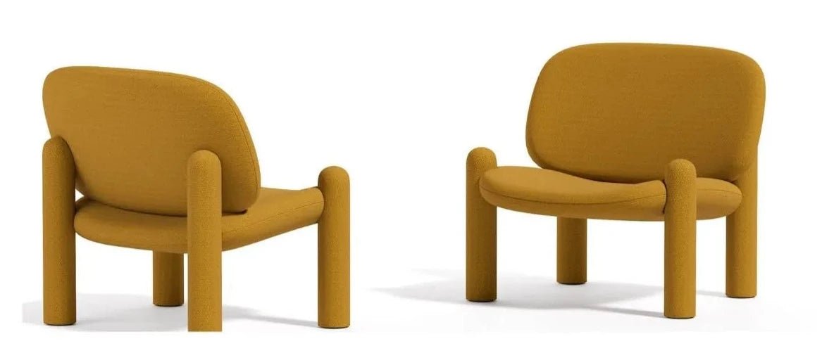 Driade Tottori Armchair - Modern Lounge Chair for Living Room, Bedroom & Office - Comfortable Upholstered Accent Chair with Wooden Legs