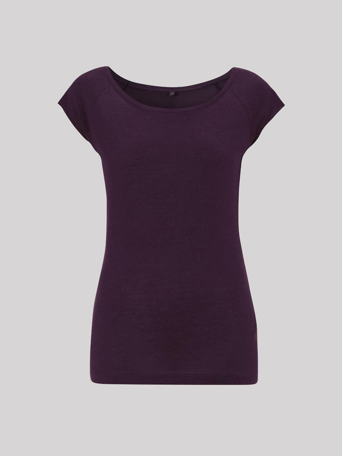 Organic Bamboo Yoga Top for Women - Raglan Sleeve Studio Workout Shirt - Perfect for Yoga, Pilates & Gym Sessions