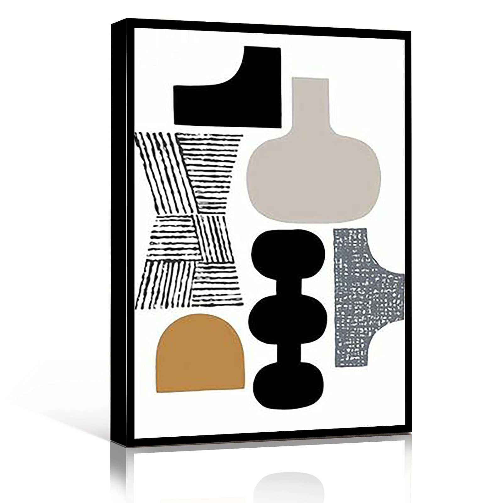 Boho Nordic Style Canvas Wall Art 16x24 Inches - Framed Modern Home Decor for Dorm Room, Bedroom & Living Room | Perfect for Couples, Kids & Teen Spaces