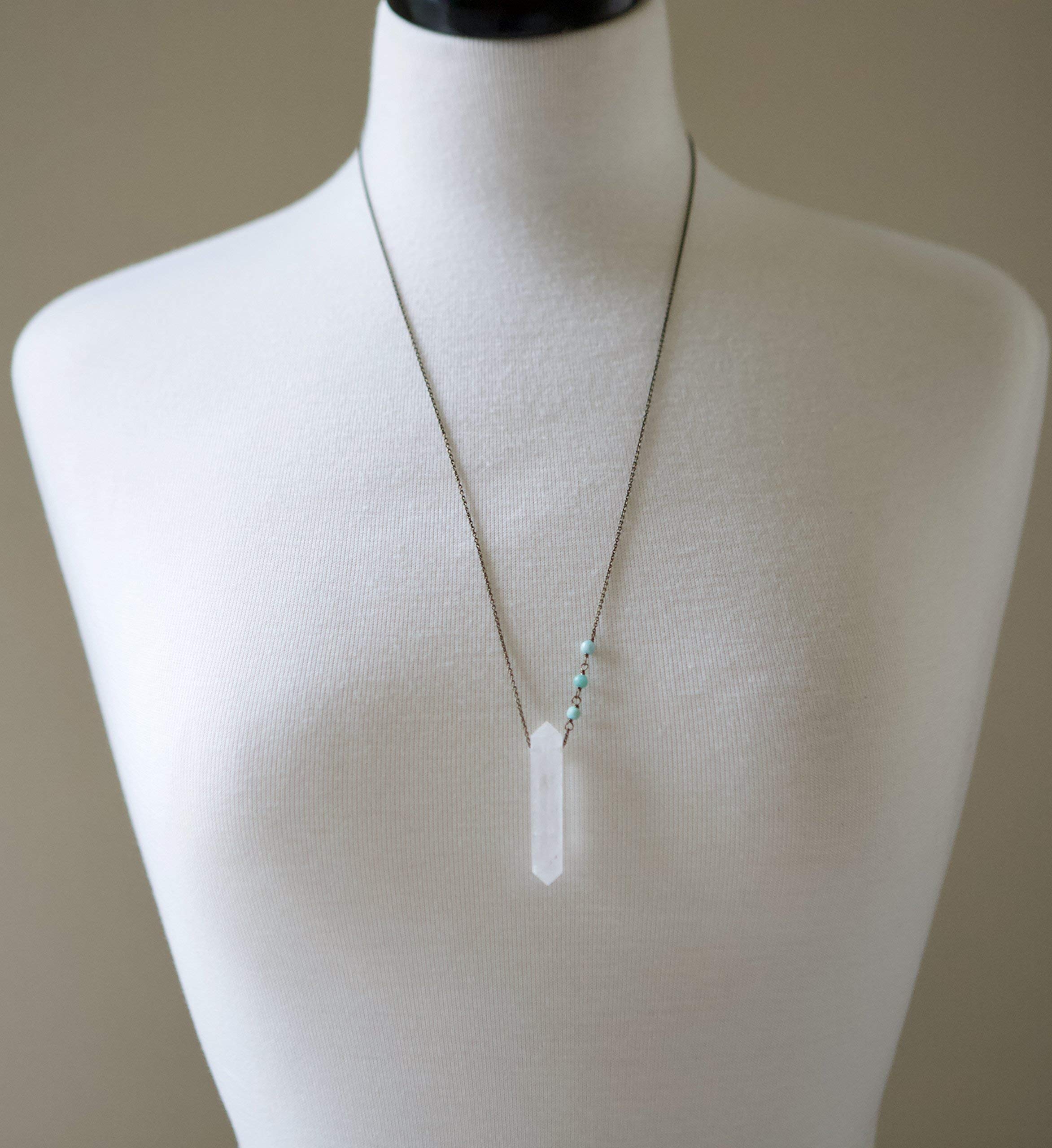 Crystal Quartz Pendant Necklace - 25