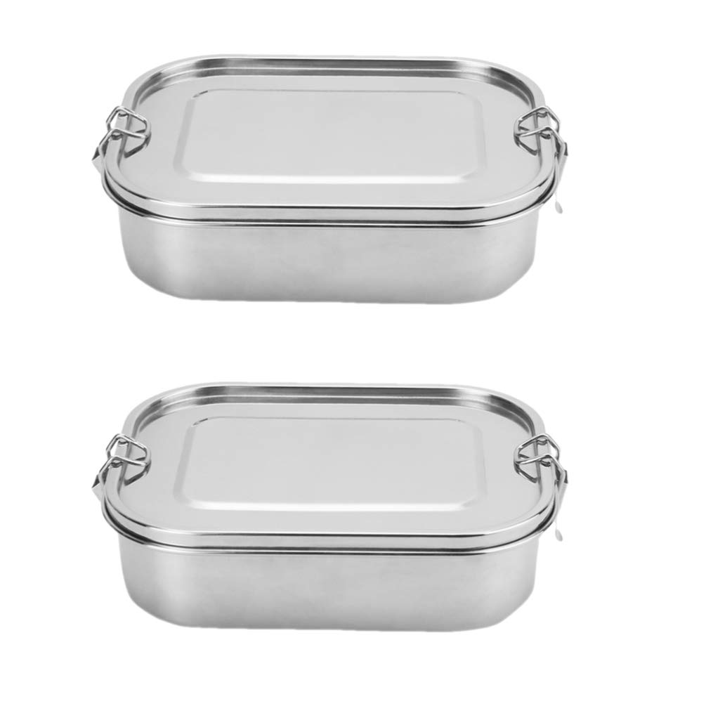 UPKOCH 2-Piece Stainless Steel Bento Box Set - Eco-Friendly Lunch Container for Adults & Kids | Perfect for Office, School, Picnics & Meal Prep