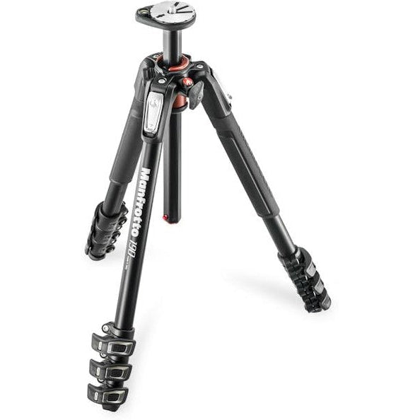 Manfrotto 190 XPRO4 Aluminum 4-Section Tripod - Professional Camera Tripod for Photography, Videography & Travel - Lightweight & Durable Tripod for DSLR Cameras, Mirrorless Cameras & Video Equipment
