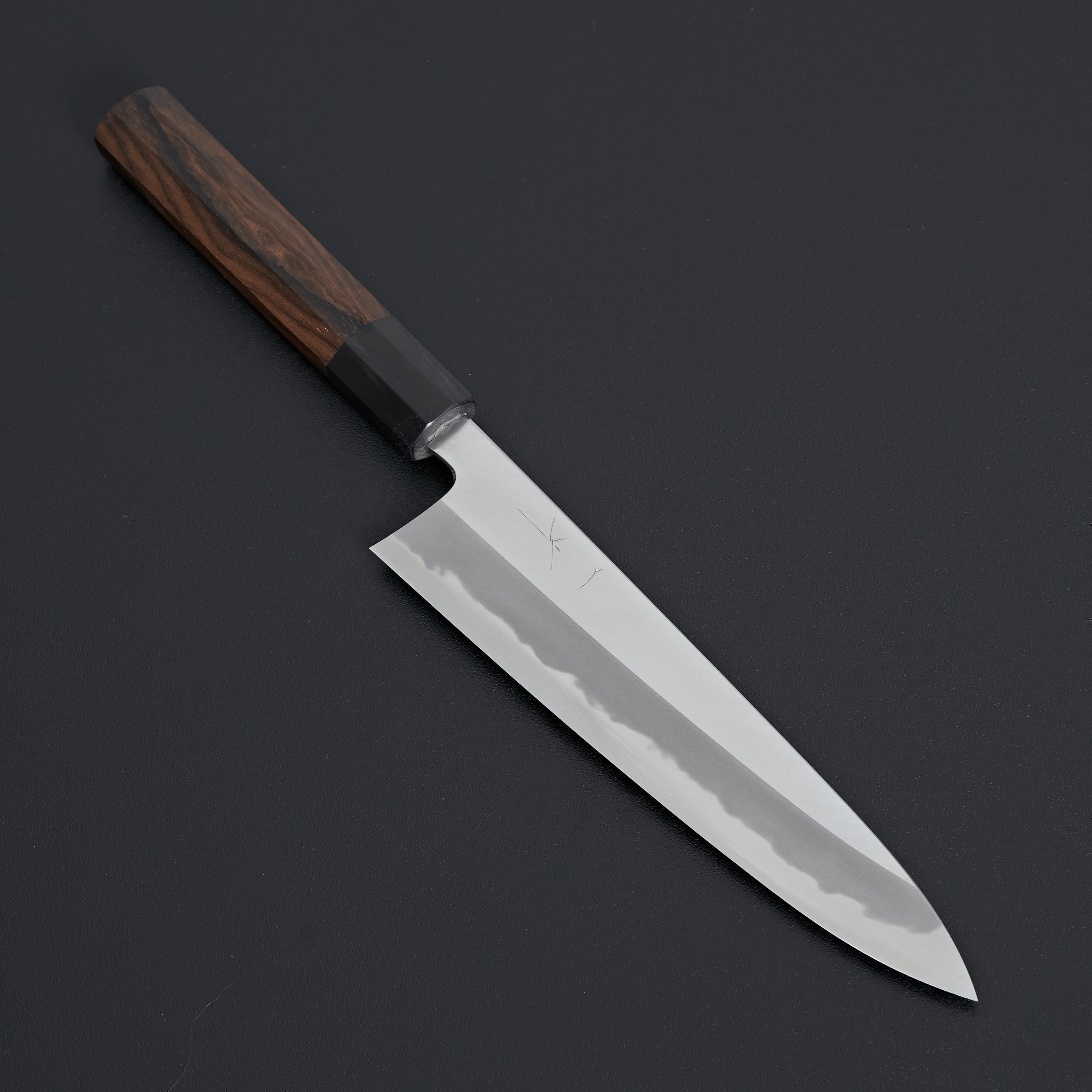 Hitohira Tanaka Kyuzo Blue #1 Migaki Gyuto 210mm Japanese Chef Knife - Premium Ziricote Wood Handle - Perfect for Sushi, Meat Cutting & Professional Kitchen Use