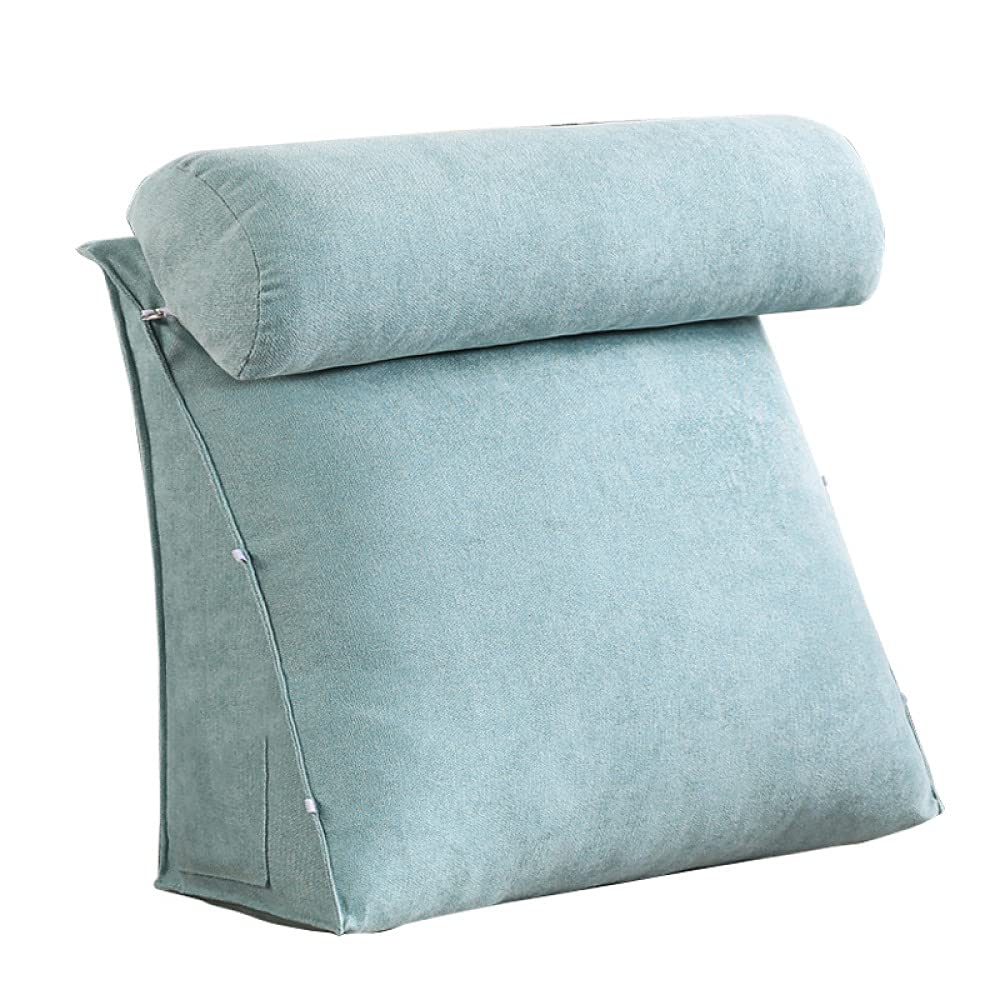 SANJIANG Wedge Pillow for Back Support - Adjustable Triangle Reading Pillow with Flex Cushion, Blue - Perfect for Sofa, Bed & Neck Pain Relief