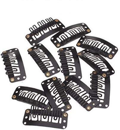 Iyaan 12-Piece Clip-In Hair Extensions for Men & Women - Black, 25g - Natural-Looking Toupee & Wig Attachment for Everyday Styling & Volume Boost