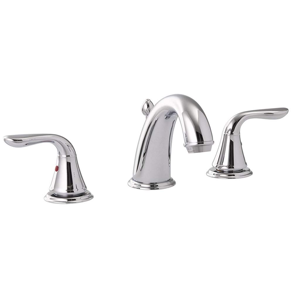 Stainless Steel 2-Handle Widespread Bathroom Sink Faucet with Pop-Up Drain - Modern Chrome Finish for Vanity & Powder Room Installation