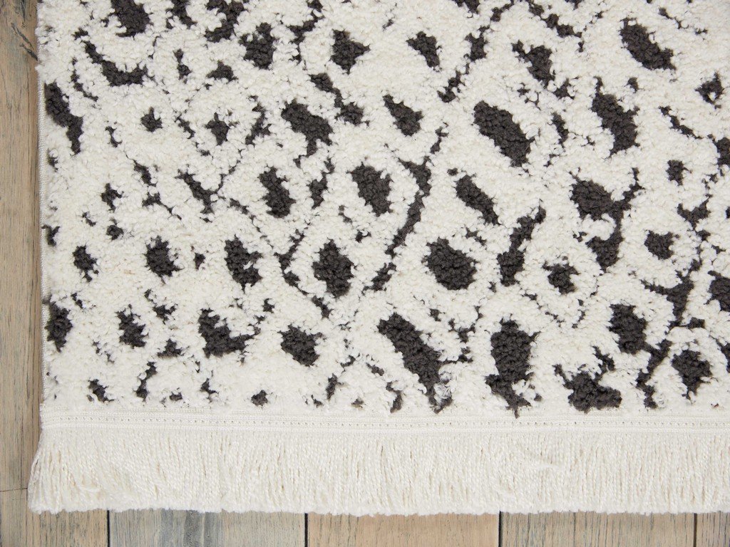 Nourison Kamala Moroccan White/Black 3'11
