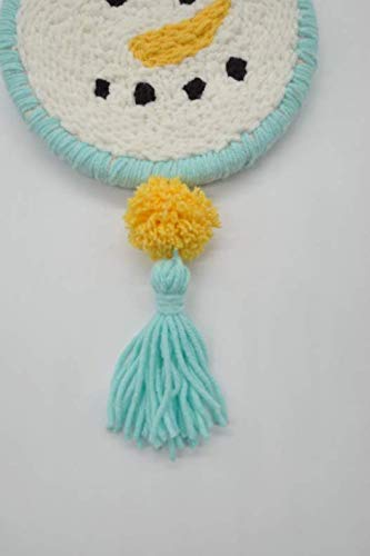 INSO Punch Needle Embroidery Starter Kit with Needle Tool, Threader & Hoop - Complete DIY Needlework Craft Set for Beginners (Snowman Design) - Perfect for Home Decor, Wall Art & Handmade Gift Making