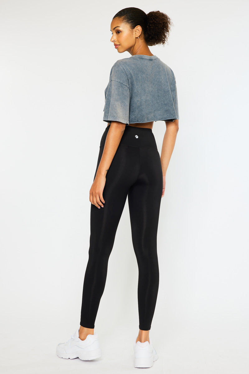 Ari Mid Rise Active Leggings for Women - High Waist Yoga Pants with Pockets - Comfortable Workout Leggings for Running, Gym & Lounge Wear