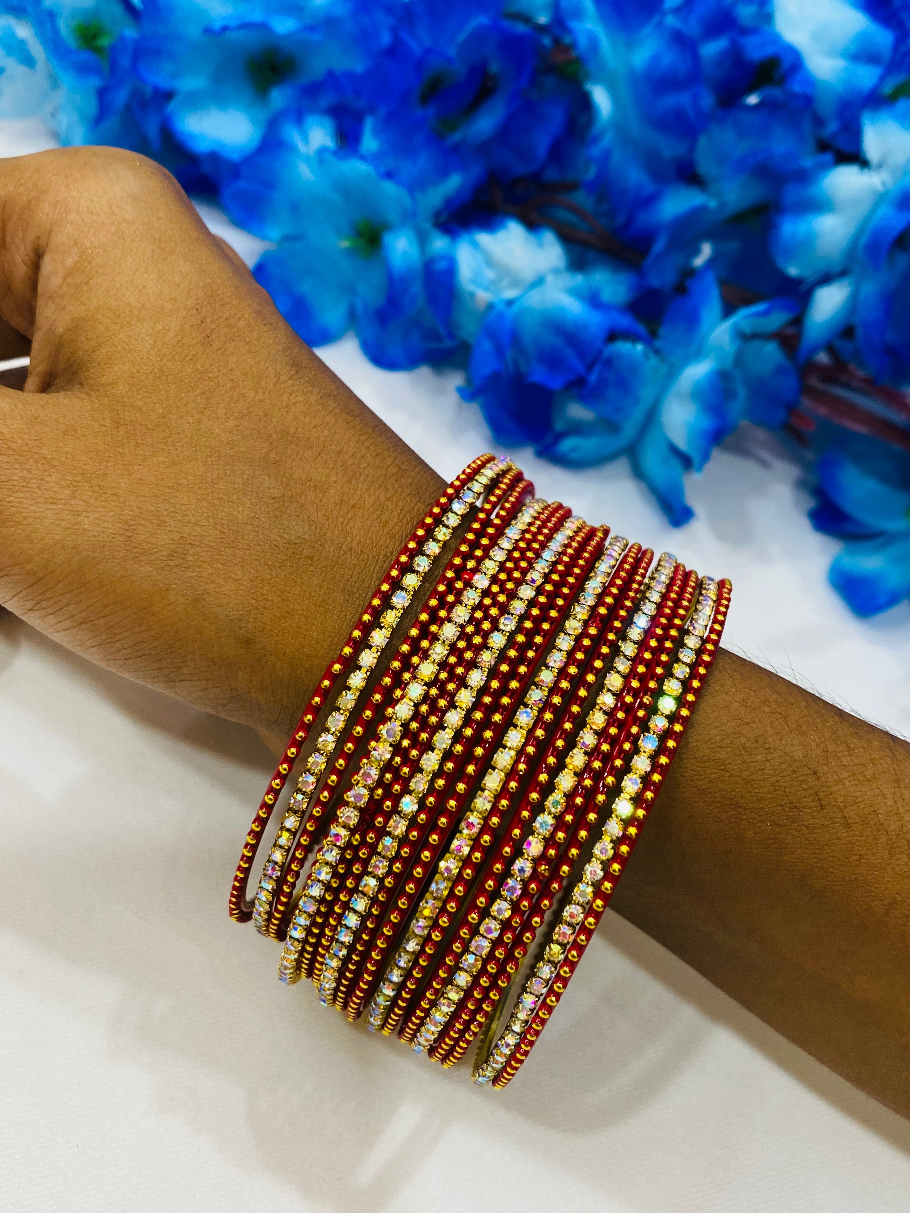 Stylish Maroon Metal Bangles for Women - Elegant Fashion Jewelry for Parties, Weddings & Everyday Wear