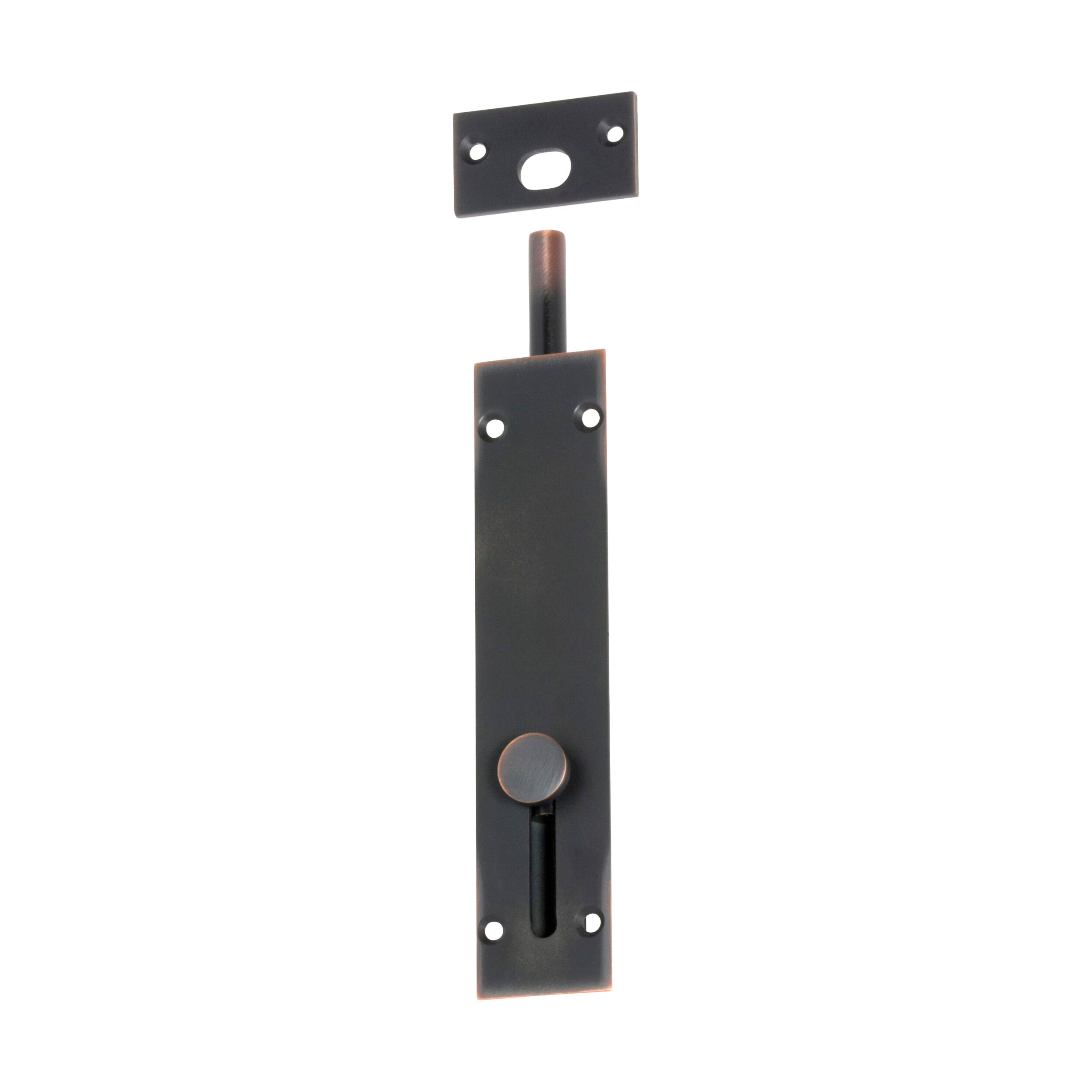 1366 Barrel Bolt Reverse Antique Copper L150xW32mm - Heavy Duty Cabinet Door Latch for Home, Office & Furniture - Rust-Resistant Hardware for Drawers, Gates & Windows