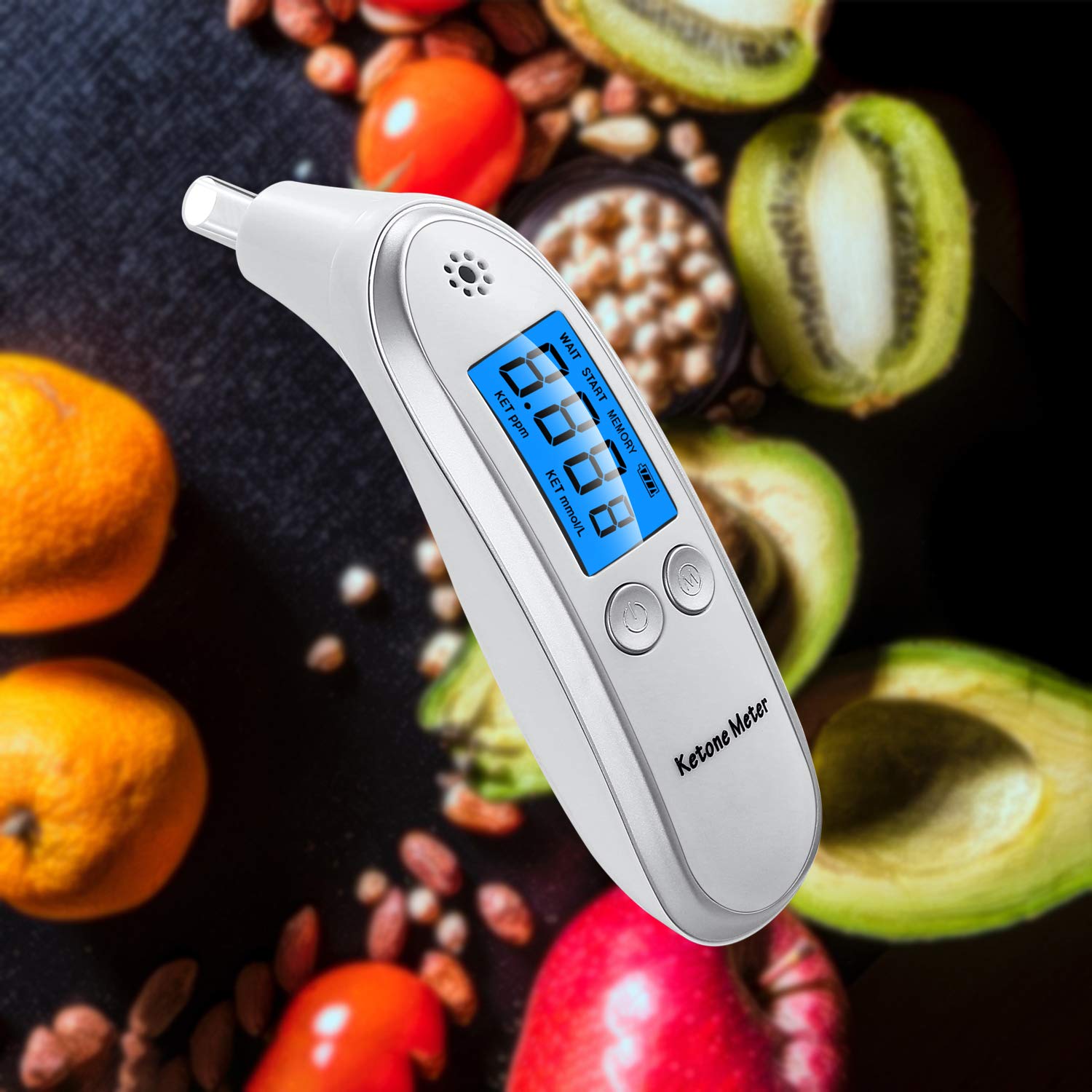 Portable Ketosis Breathalyzer - Advanced Ketone Breath Analyzer with 10 Disposable Mouthpieces for Ketosis Testing | Perfect for Keto Diet, Weight Loss & Fitness Tracking