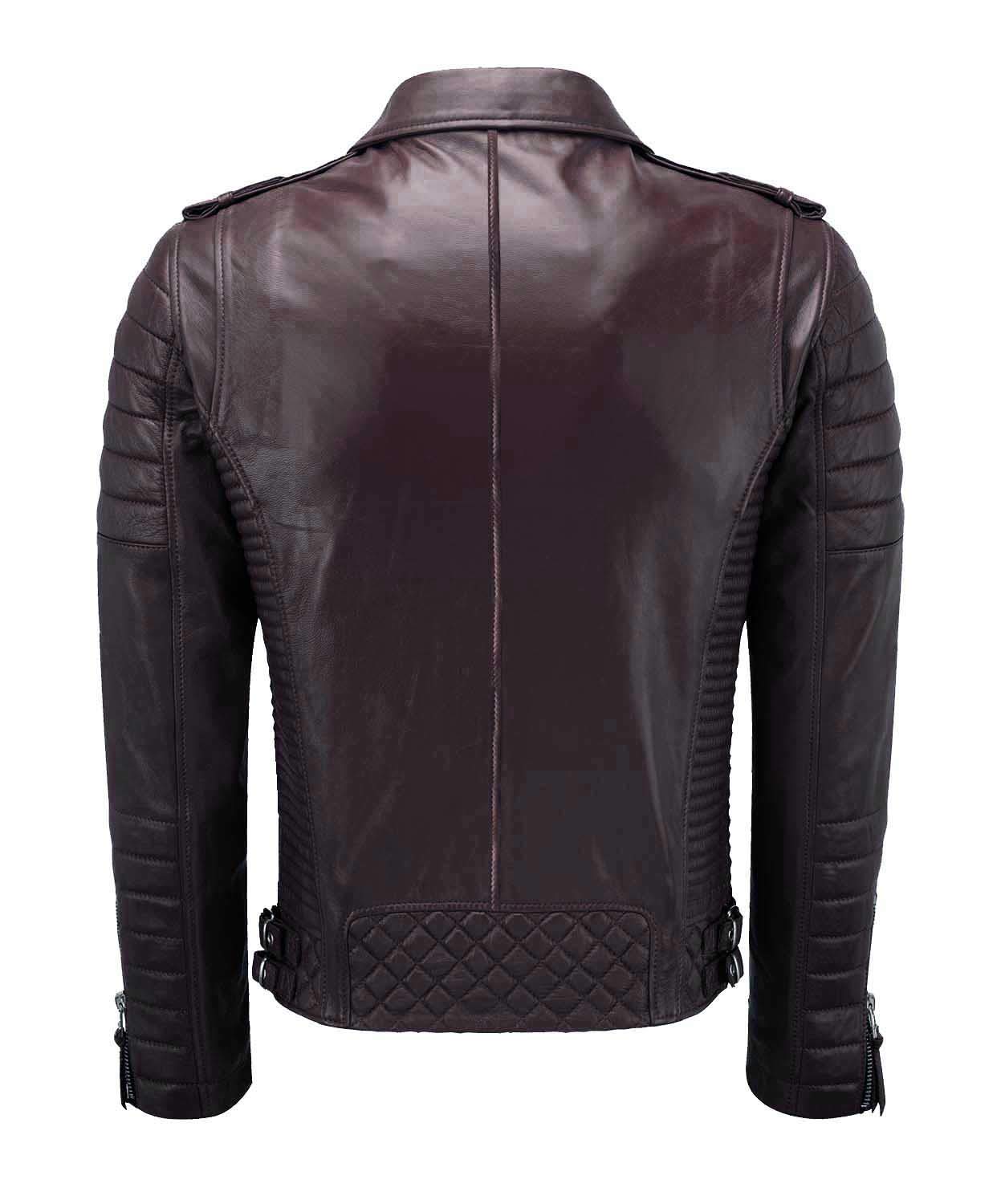 Genuine Lambskin Leather Jacket for Men - Motorcycle Biker Jacket BN 102 | Premium Men's Leather Outerwear for Riding & Casual Wear
