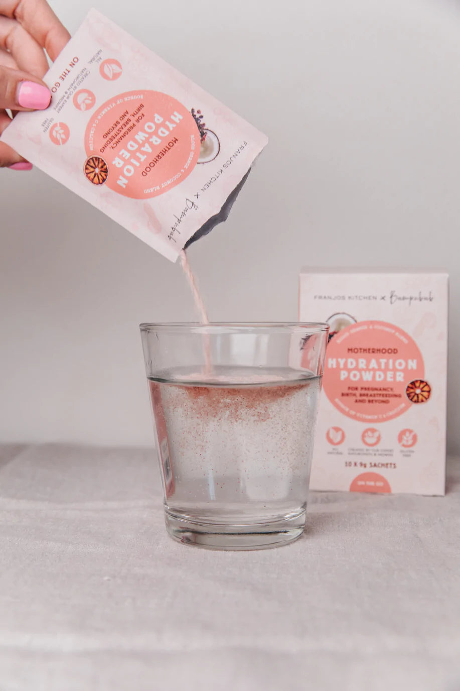 Franjos Kitchen Hydration On The Go Sachets - Portable Electrolyte Drink Mix for Travel, Workouts & Outdoor Activities | Quick & Easy Hydration Solution