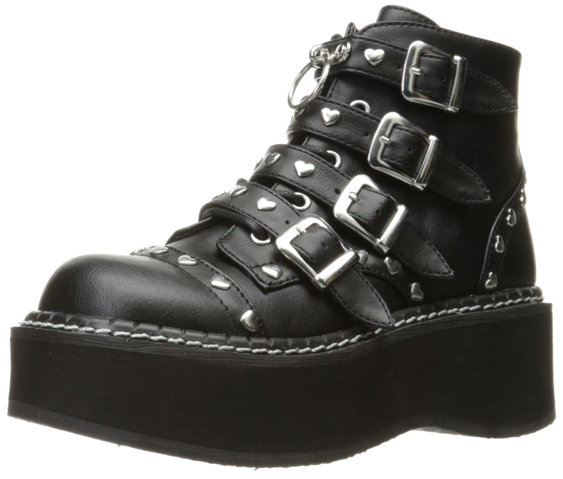 Demonia Women's Emily-315 Chunky Heel Ankle Boots - Gothic Punk Platform Shoes for Women, Perfect for Concerts, Cosplay & Alternative Fashion