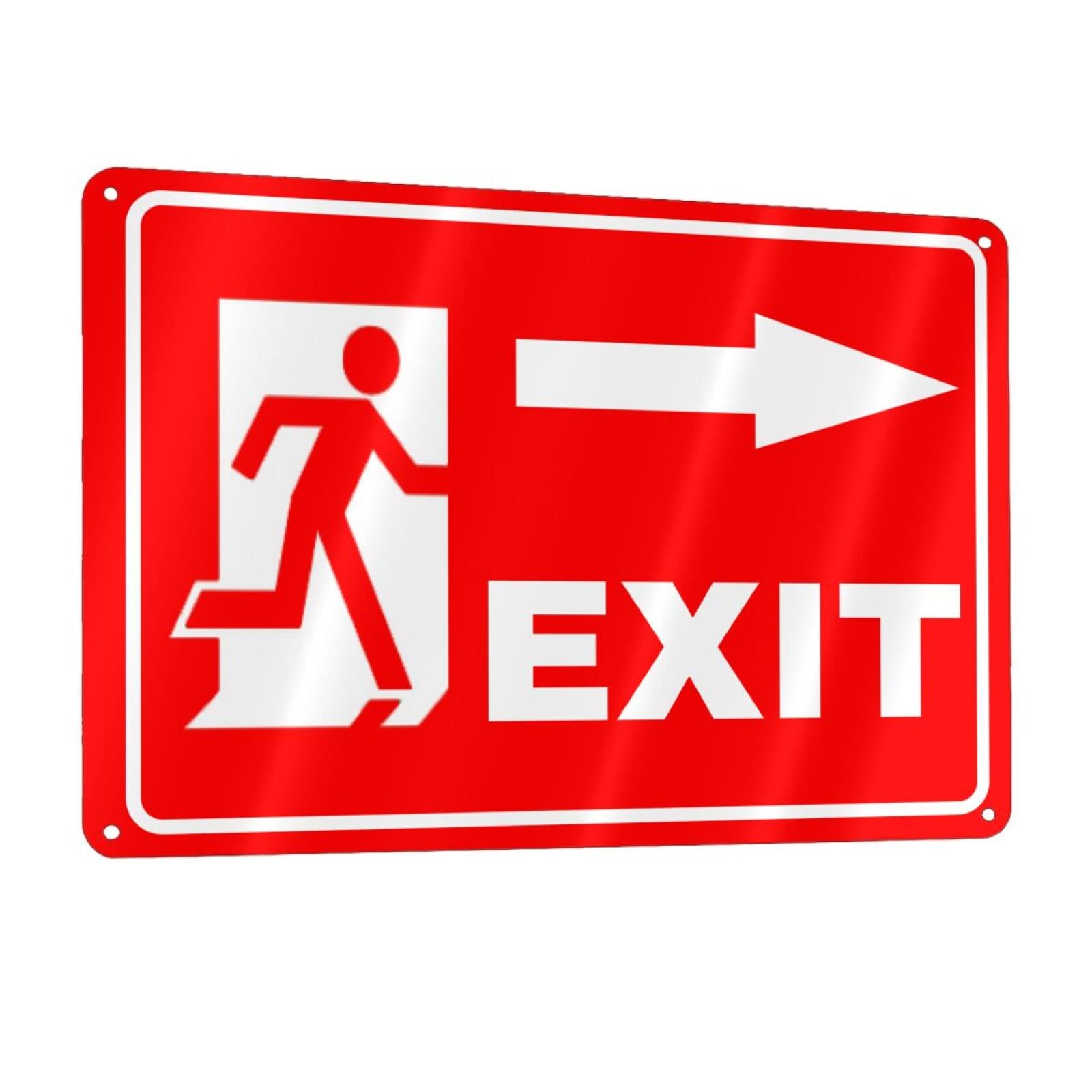 EXIT 2 Outdoor Prohibition Sign - 12x8 Inch Aluminum Metal Sign - Weatherproof & Rust Resistant - Perfect for Warehouse, Construction Sites & Industrial Areas