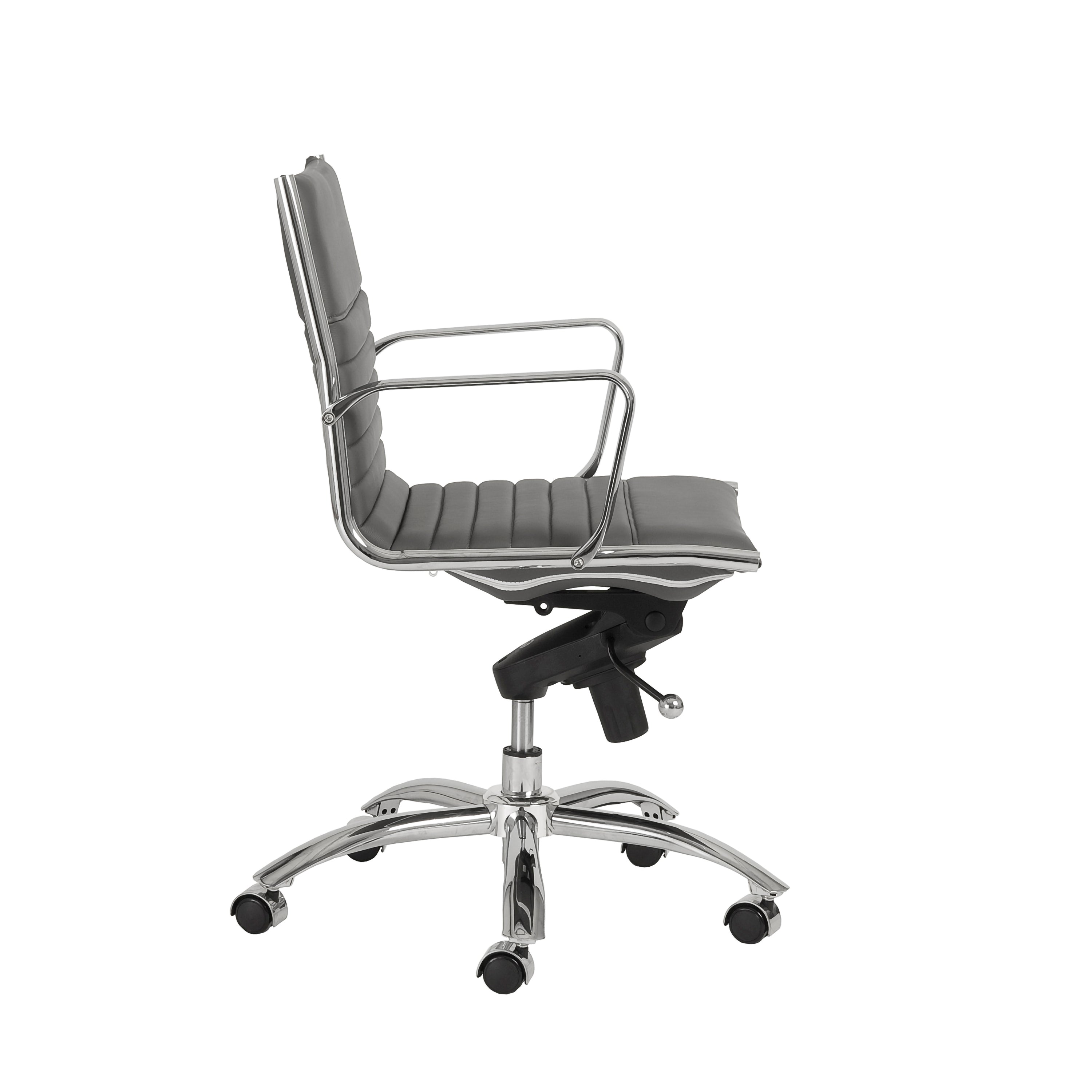 Dirk Low Back Office Chair with Chromed Steel Base - Ergonomic Mesh Desk Chair for Home & Office Workspaces - Perfect for Long Hours of Computer Work, Gaming, and Study Sessions