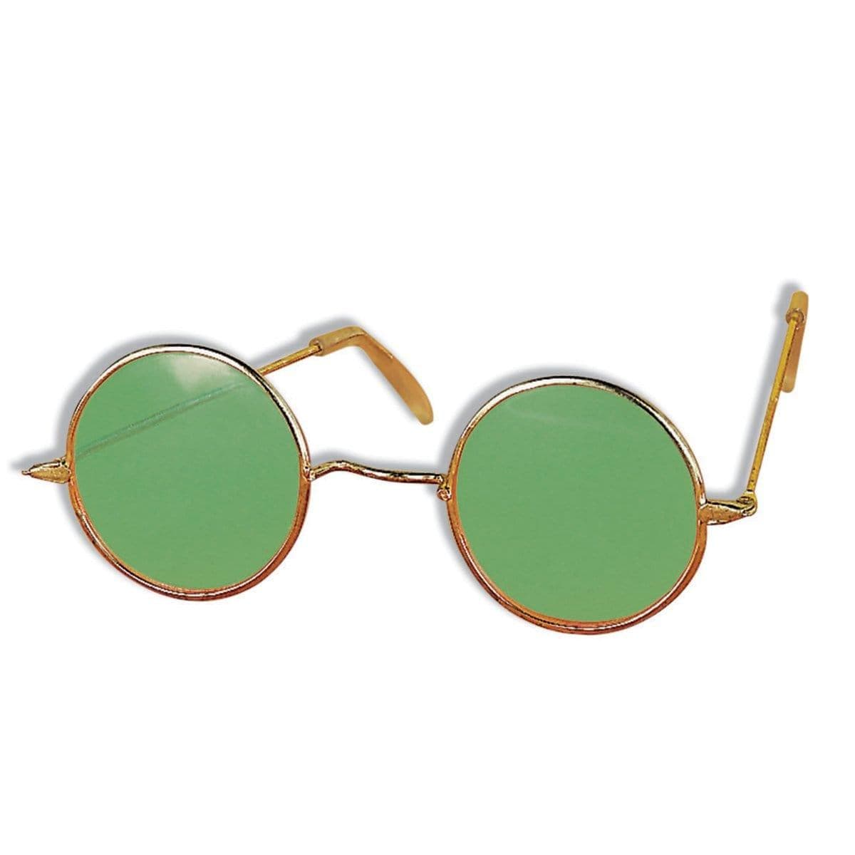 Vintage 60's Green Hippie Sunglasses - Retro Round Frame for Men & Women - Perfect for Music Festivals, Costume Parties & Hippie Style Outfits