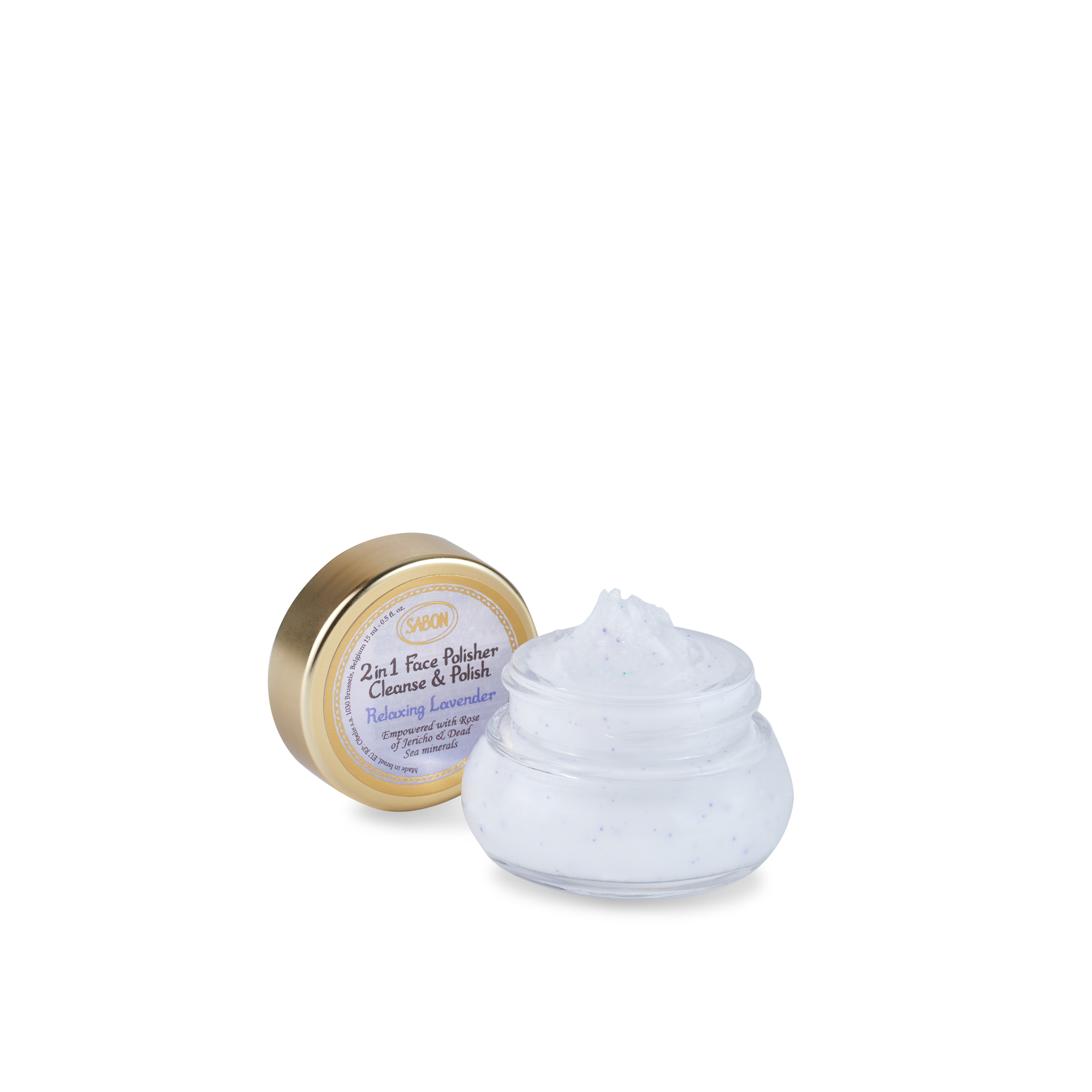 Mini 2-in-1 Face Polisher & Massager with Lavender Extract (15mL) - Gentle Exfoliation & Relaxation for Daily Skincare Routine