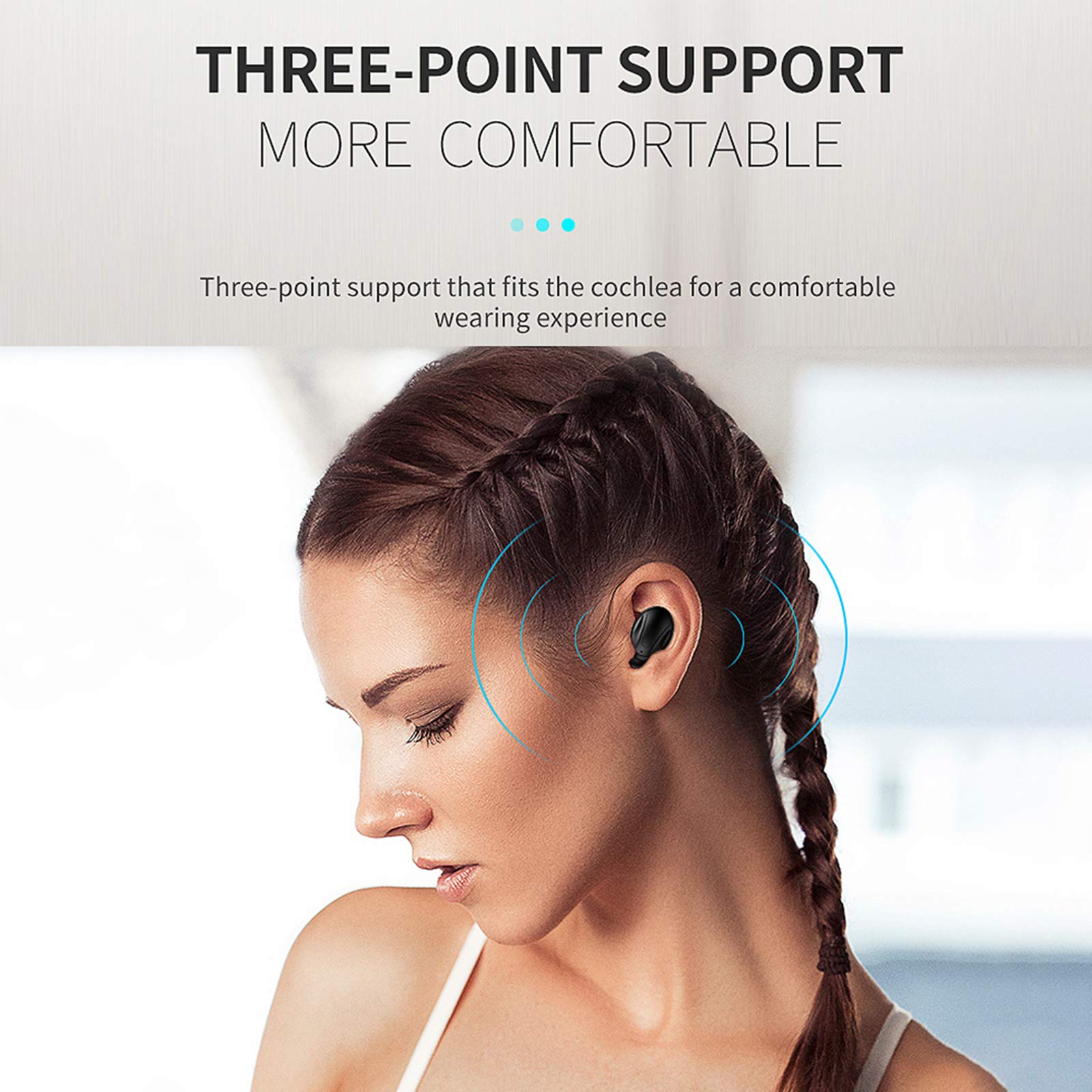 Wireless Sports Headphones Bluetooth 5.0 - Dual Ear Design with HD Mic & Digital Display - Portable Memory Connection for Running, Gym, Workout & Outdoor Activities