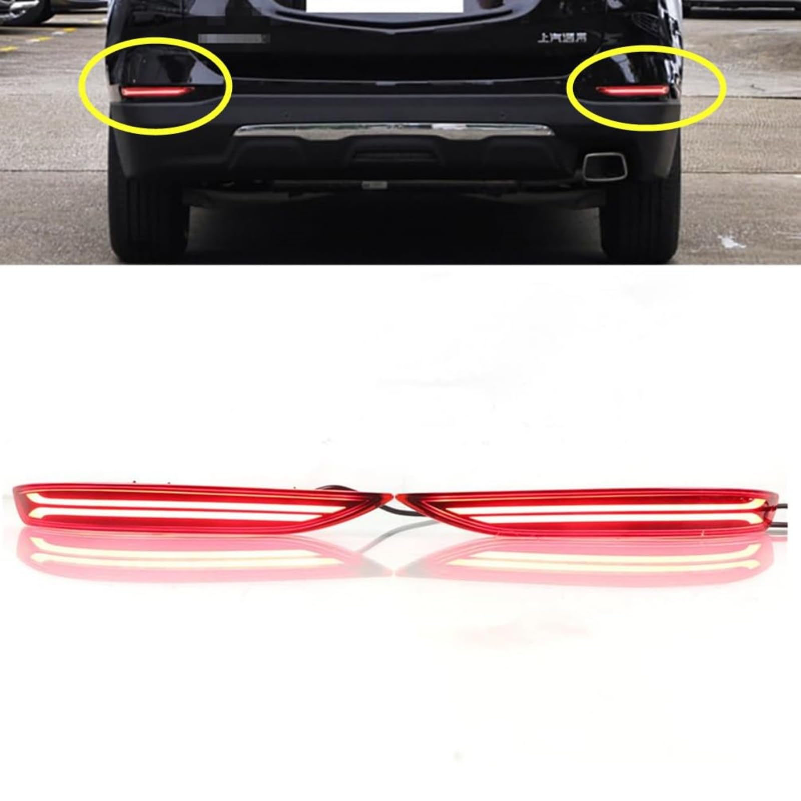 2017-2022 Chevy Equinox LED Rear Bumper Reflector Light - Sequential Turn Signal, Brake & Tail Light | Durable Replacement Accessories for Enhanced Night Driving Safety & Style