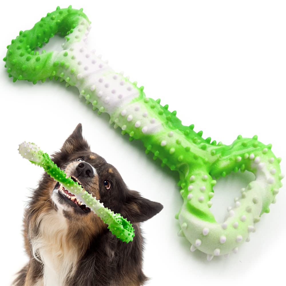 Durable Natural Rubber Dog Toys for Aggressive Chewers - Large Convex Design Tug-of-War Chew Toy for Medium & Big Dogs | Teeth Cleaning & Stress Relief | Perfect for Playtime, Training & Outdoor Activities