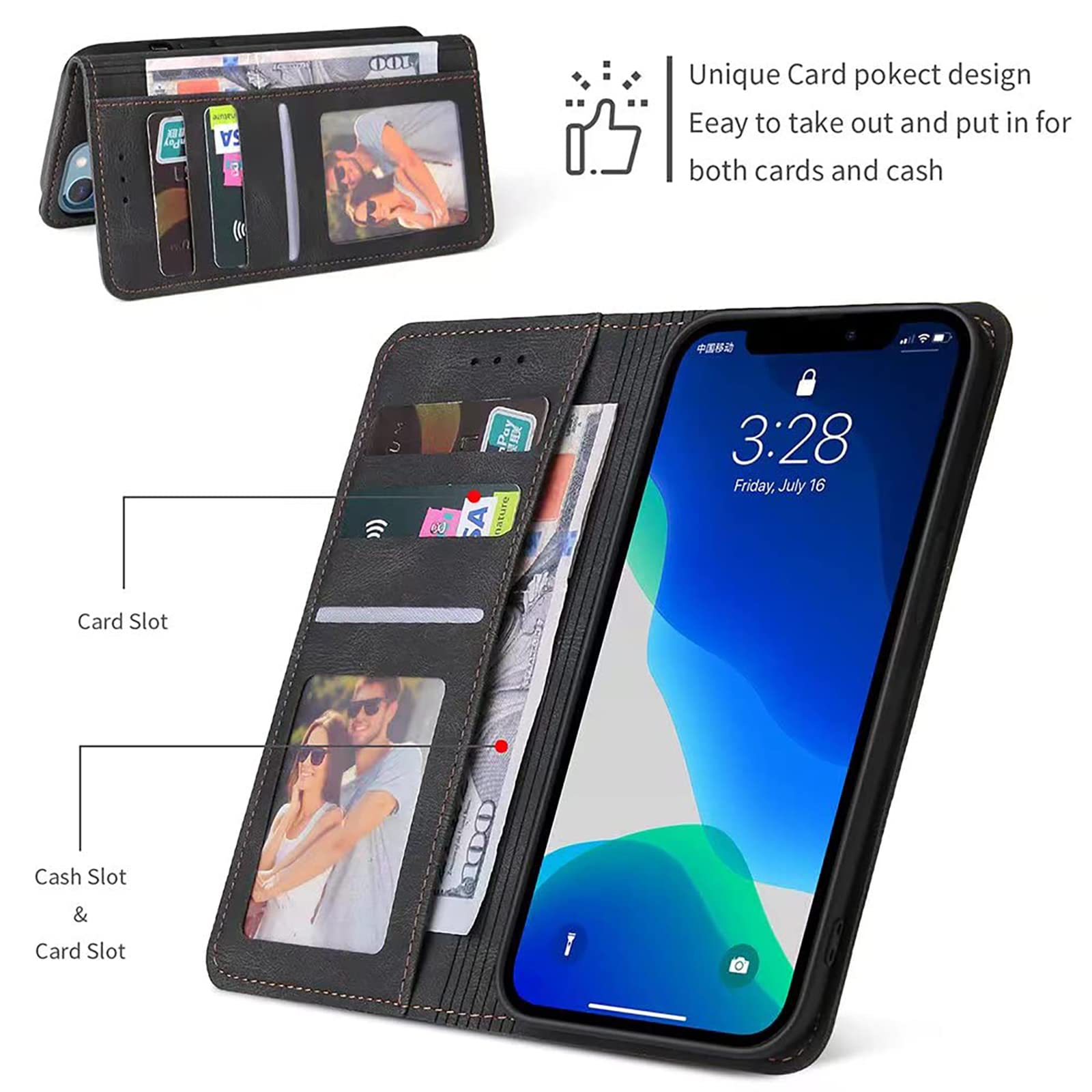 Premium Shockproof iPhone 12/12 Pro Wallet Case (6.1