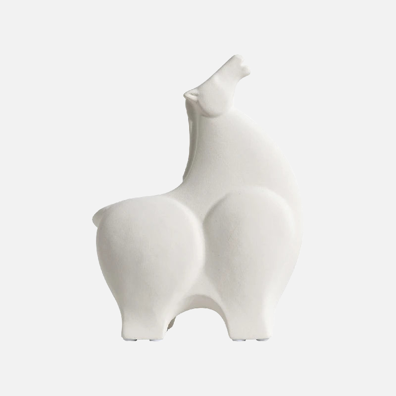 Handmade Safari Ceramic Sculpture - African Wildlife Decor for Home & Office - Perfect for Living Room, Bookshelf, or Desk Display