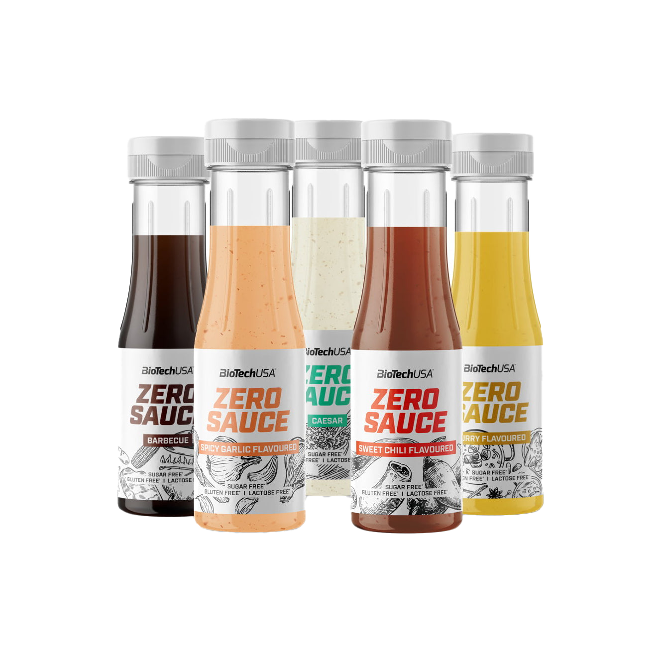 BioTechUSA Zero Sauce 350ml - Sugar Free & Low Calorie Condiment for Keto, Vegan & Weight Loss Diets - Perfect for Salads, Grilled Meats & Healthy Meal Prep