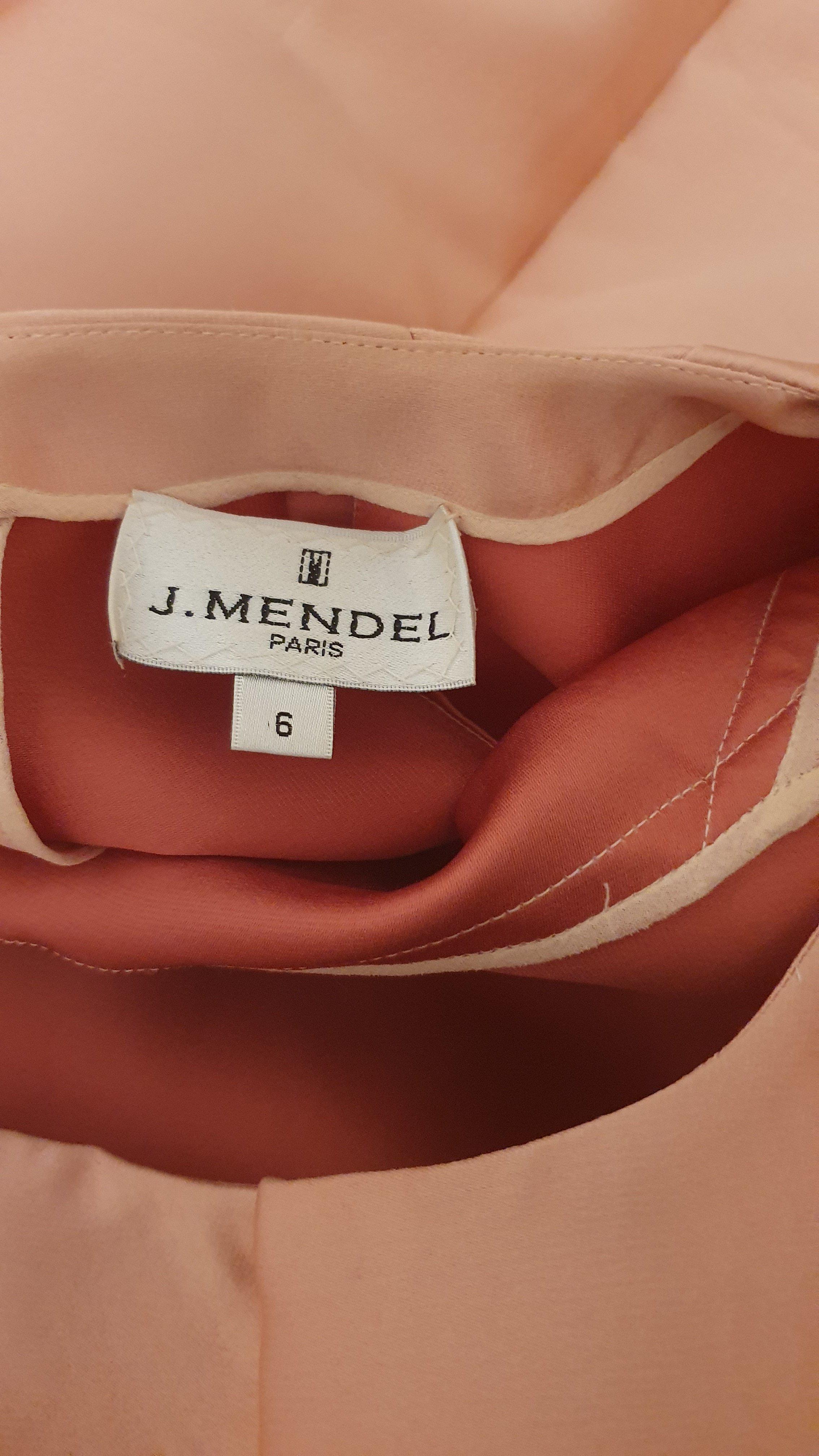 J.MENDEL Oyster Pink Silk Backless Mini Dress - Women's Size UK 8 (US 4) - Elegant Evening Gown for Cocktail Parties, Weddings & Special Occasions