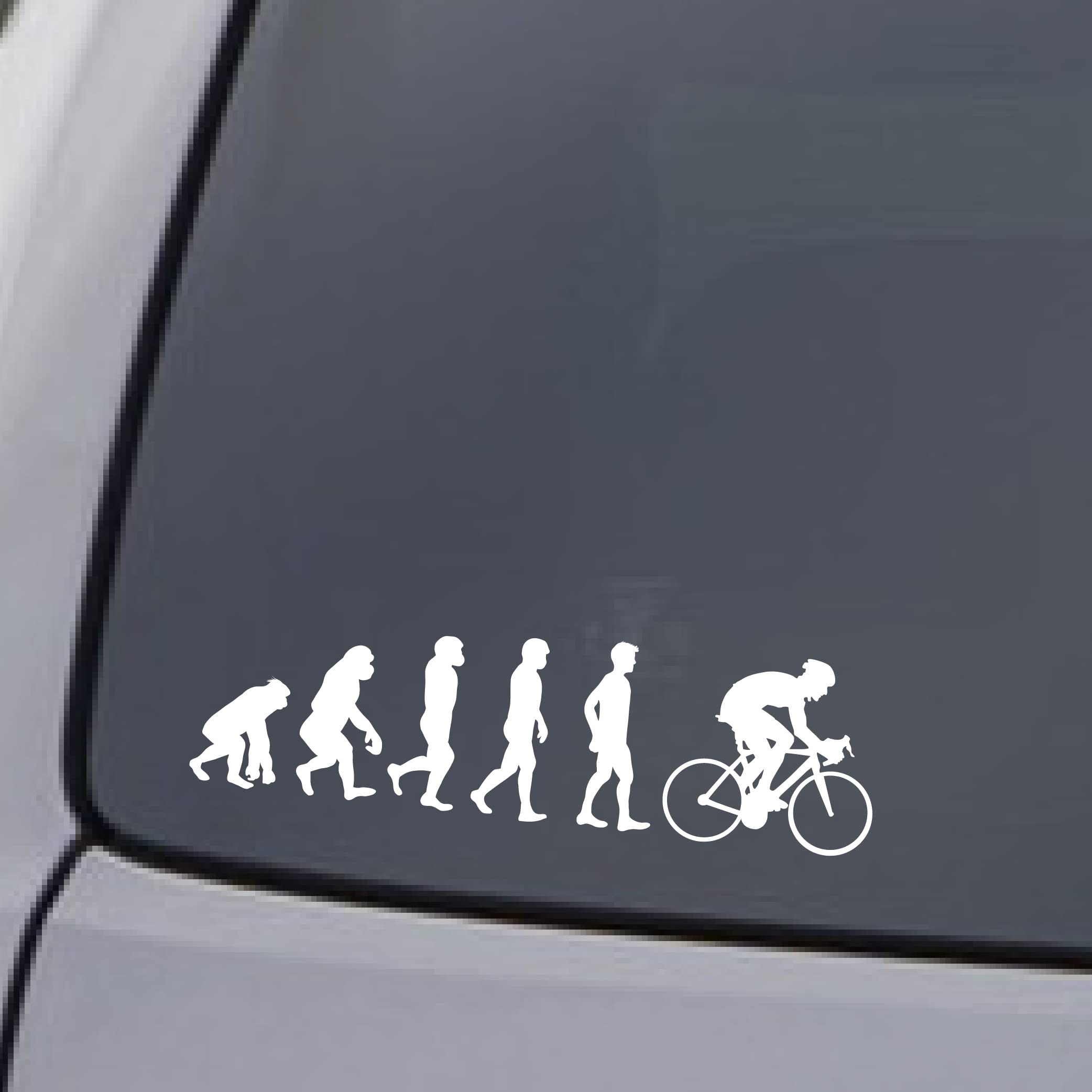 Cycling Evolution Vinyl Car Sticker - Waterproof Bicycle Decal for Cars, Trucks & Laptops - Perfect Gift for Cyclists & Outdoor Enthusiasts (Great for Road Trips, Commuting & Cycling Events)