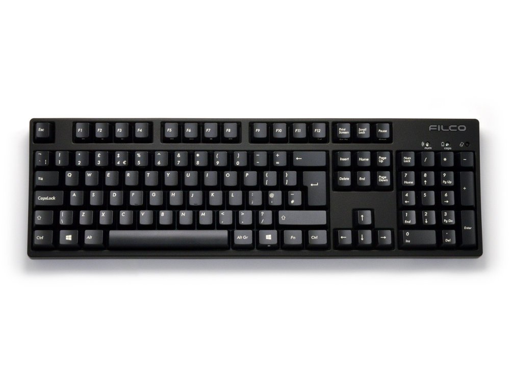 Filco Convertible 2 Mechanical Keyboard with Cherry MX Brown Switches - Tactile Bump for Typing & Gaming | Wireless Bluetooth & Wired USB Connectivity for Office, Home & Travel Use