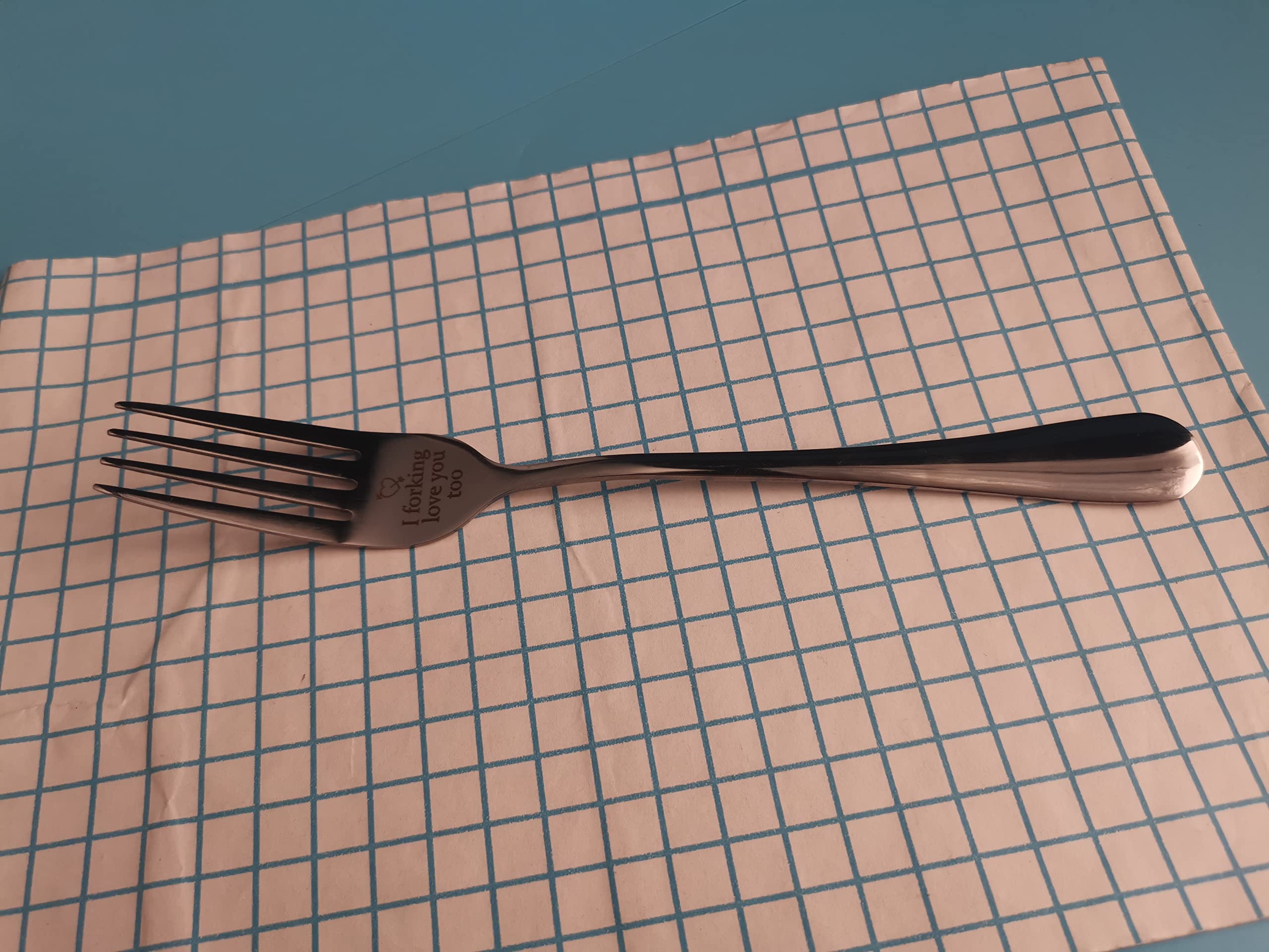 Funny 'I Forking Love You' Dessert Forks - Unique Anniversary & Birthday Gifts for Husband, Wife, Boyfriend, Girlfriend, Couples - Perfect for Romantic Dinners, Valentine's Day & Special Occasions