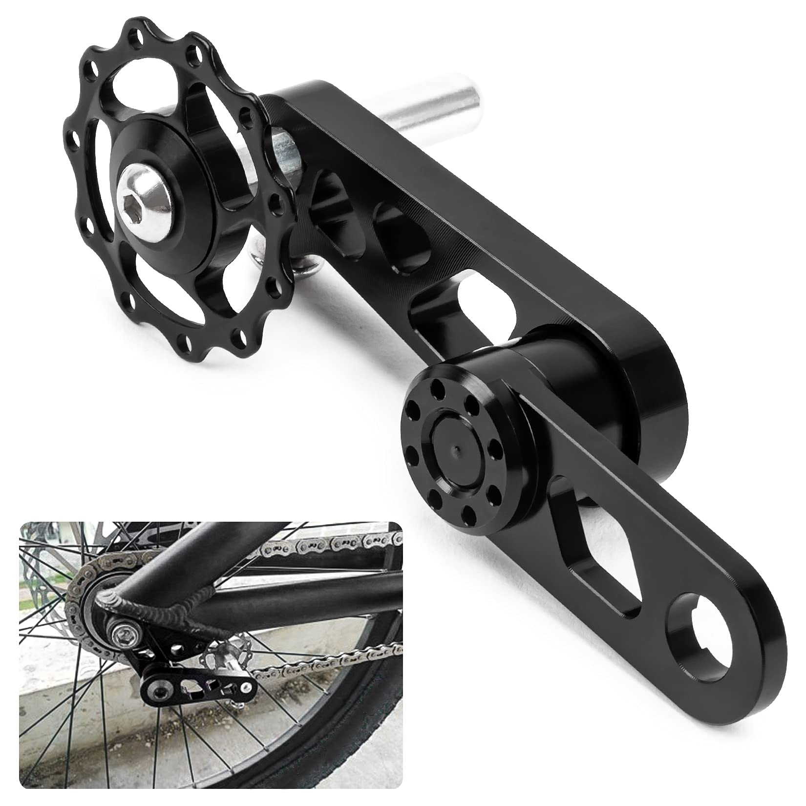 Psler Bike Chain Tensioner with Derailleur Hanger - Bicycle Chain Guide for Folding Bikes - Cycling Tool & Replacement Accessories - Perfect for Commuting, Mountain Biking & Urban Cycling