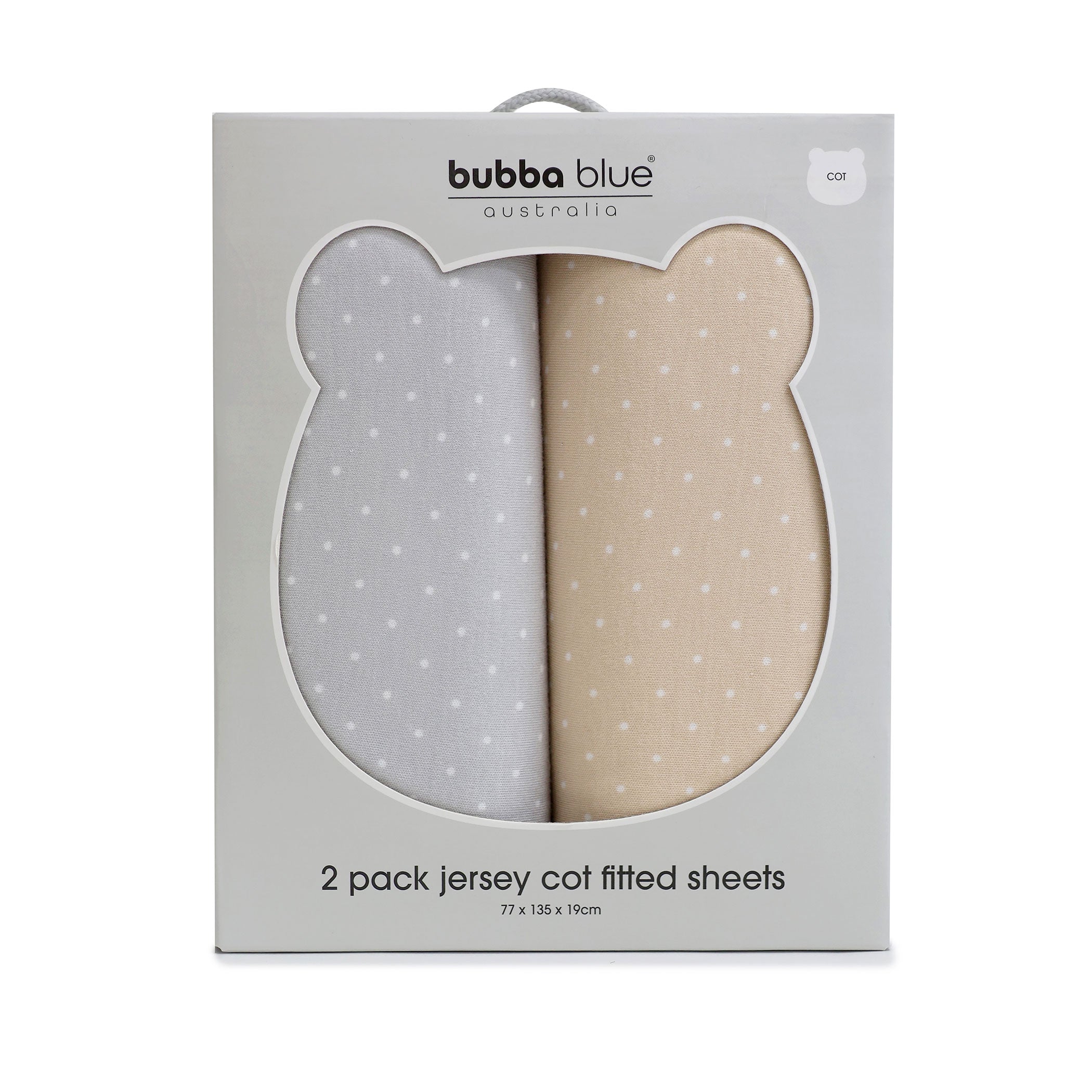 2-Pack Jersey Cotton Fitted Sheets - Soft Grey & Taupe for Comfortable Sleep - Perfect for Kids' Rooms, Guest Beds & Dorm Essentials
