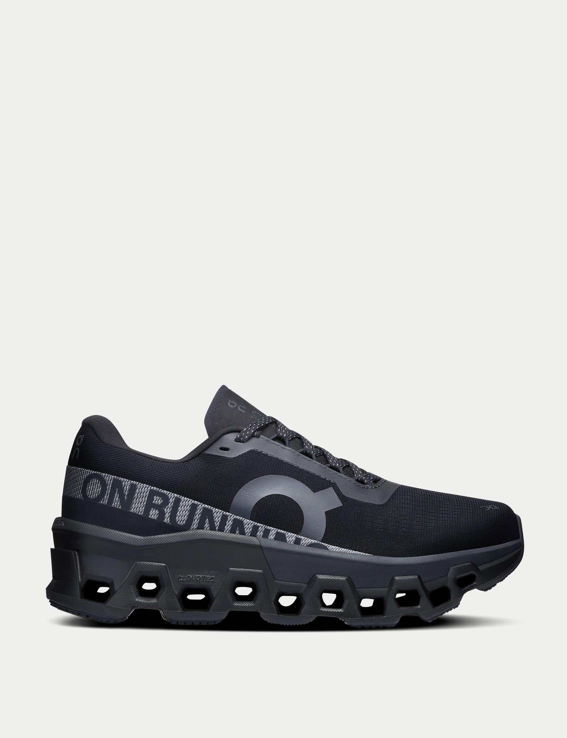 ASICS Cloudmonster 2 Running Shoes for Men & Women - Black/Eclipse - Cushioned Road Running Sneakers for Long Distance & Marathon Training