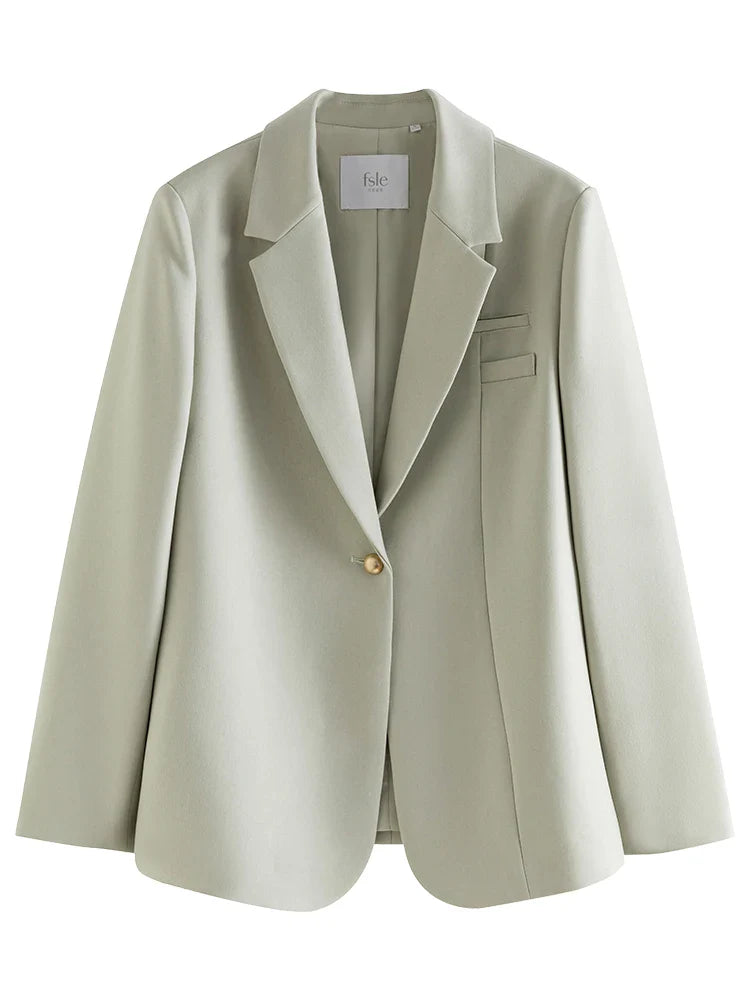 Korean Style Women's Blazer Jacket - Spring Professional Formal Suit Coat for Office & Business | Elegant Workwear for Women | 24FS11069 | Perfect for Business Meetings, Office Wear & Formal Events