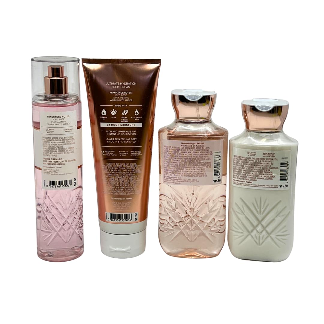 Bath & Body Works PURE WONDER Deluxe Gift Set - Fragrance Mist, Body Cream, Lotion & Shower Gel Full Size Set - Perfect for Holidays, Birthdays & Self-Care Gifts
