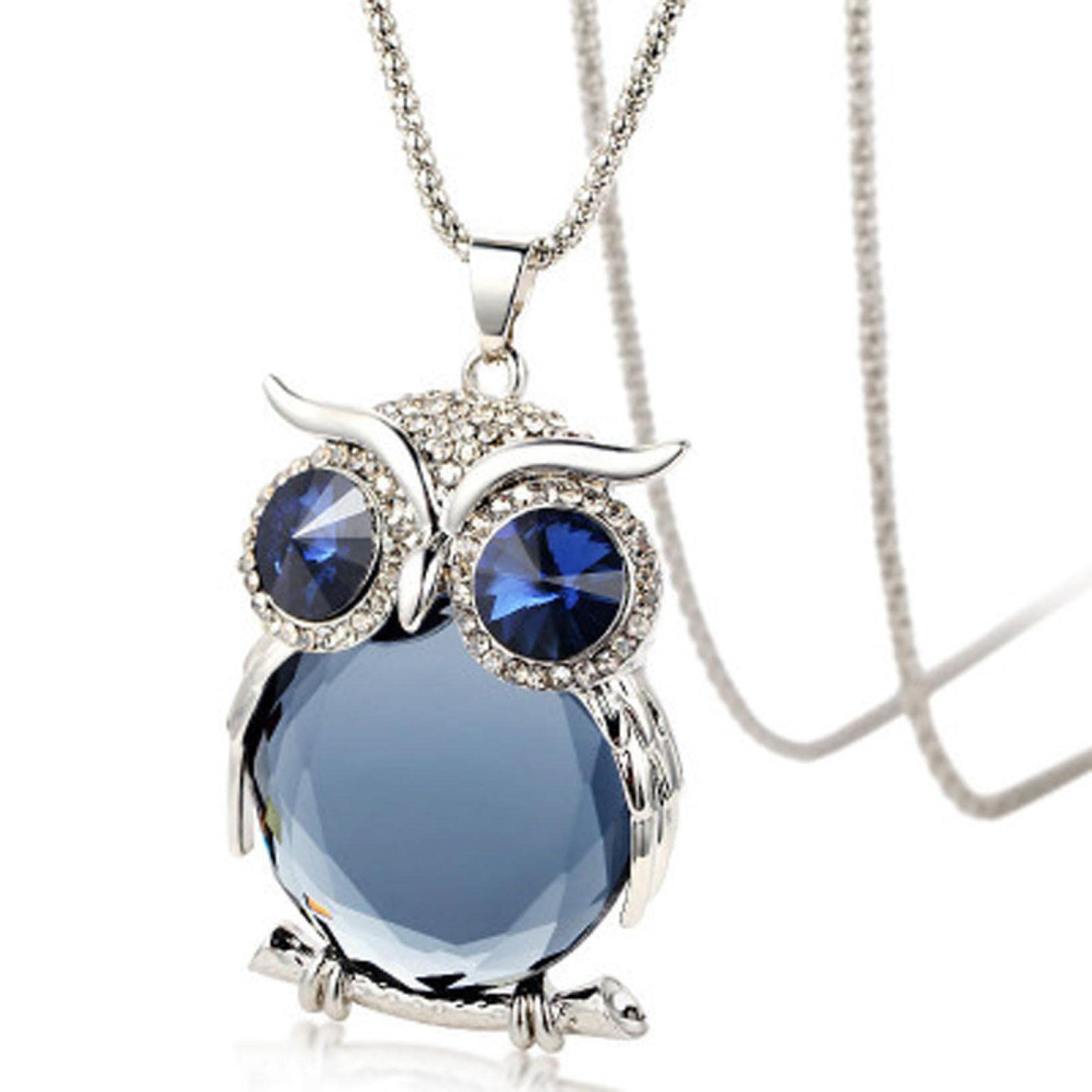 Owl Pendant Necklace for Women - Vintage Bohemian Elephant Charm Sweater Chain Jewelry, Romantic Gift for Her | Perfect for Casual Wear, Date Nights & Boho Fashion