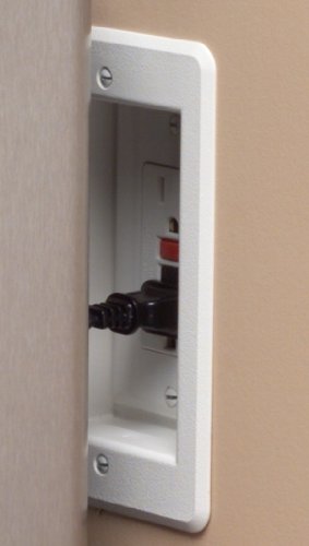 Arlington DVFR1W-1 Recessed Single Gang Electrical Outlet Mounting Box - Ideal for Home Wiring, DIY Projects & Professional Electrical Installations