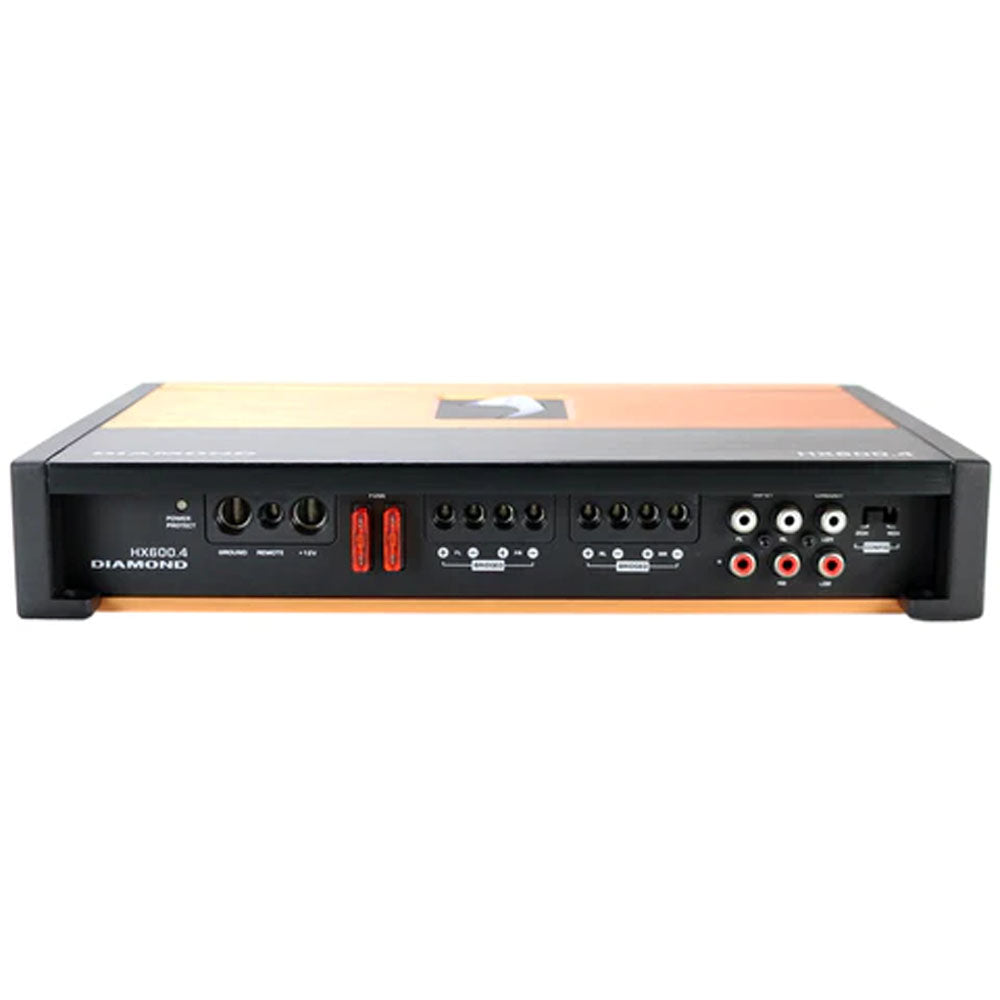 Diamond Audio HX600.4 600W RMS HEX Series 4 Channel Full Range Class D Car Amplifier - High Power Audio for Cars, Trucks & Marine Vehicles