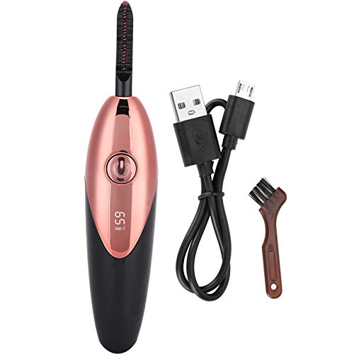 Electric Heated Eyelash Curler - Professional Lash Curling Tool with Fast Heating for Perfect Curls | Red | Makeup & Beauty Essential for Home & Travel Use