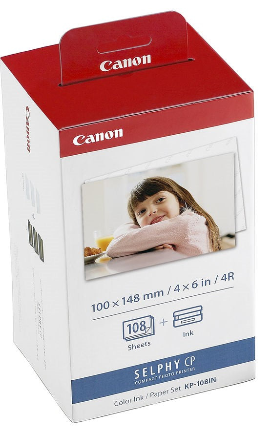 Canon KP 108IN Color Ink Cartridge & Photo Paper Set - High-Quality Printing for Home, Office & Professional Photography