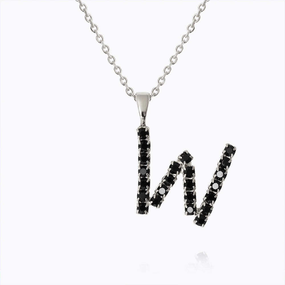 Personalized Mini Letter Necklace with Black Chain - Custom Initial Jewelry for Women, Gift for Her, Birthday, Anniversary, Valentine's Day - Perfect for Everyday Wear & Special Occasions