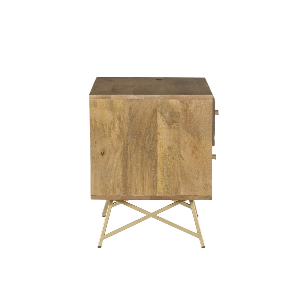 Modern Nightstand with Drawer - Wooden Bedside Table for Bedroom, Living Room, or Office - Compact End Table with Storage Shelf for Small Spaces