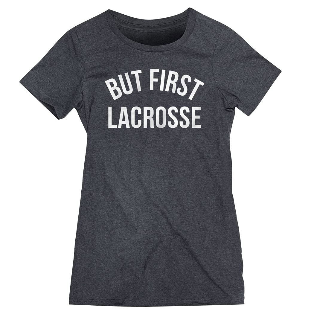 But First Lacrosse Women's Everyday Tee - Soft Cotton Lacrosse Shirt for Women in Adult Sizes | Perfect for Training, Games & Casual Wear