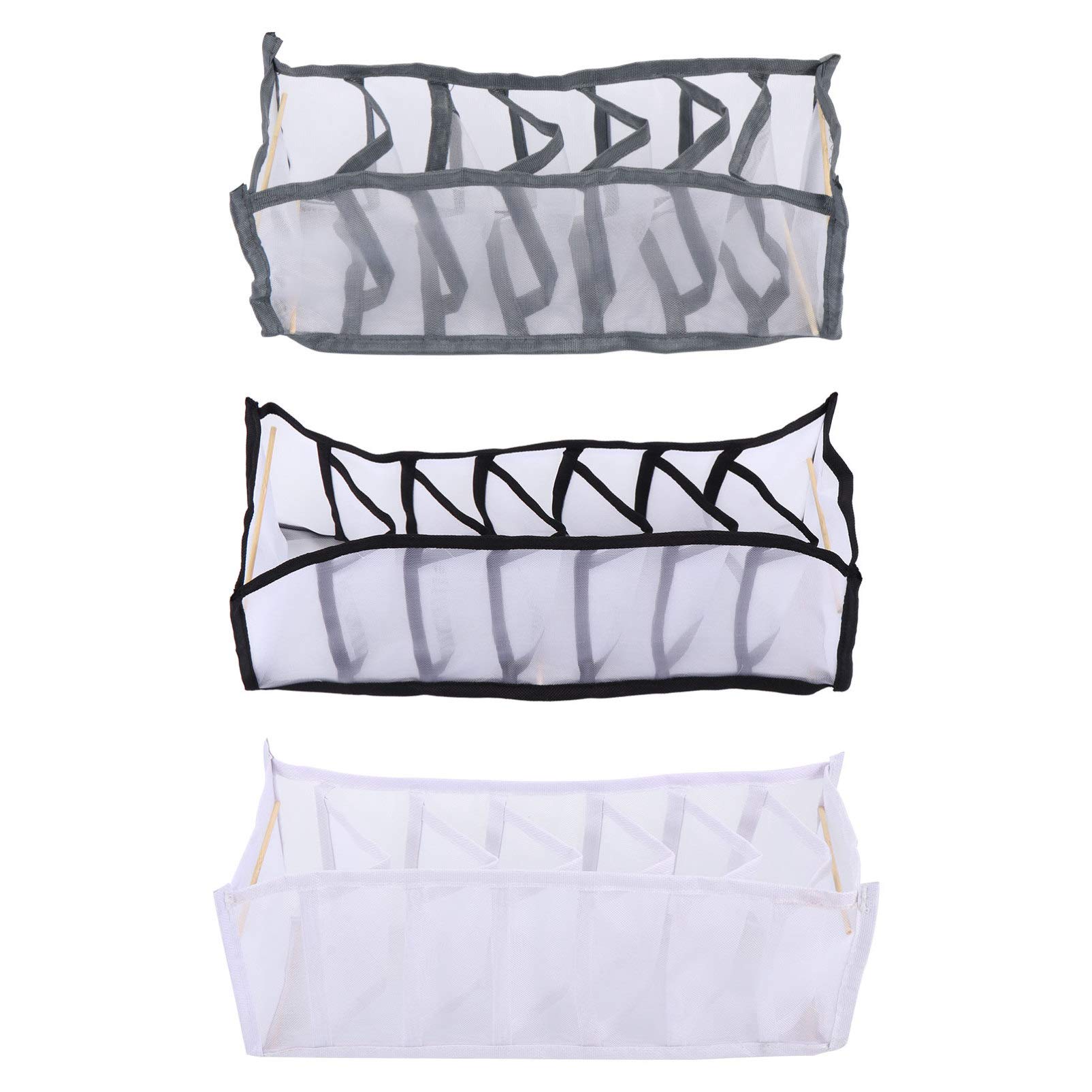 Cabilock 3-Piece Underwear Storage Box Set - Nylon Drawer Organizer for Panties, Bras & Underpants | Perfect for Closet, Dresser & Travel Organization
