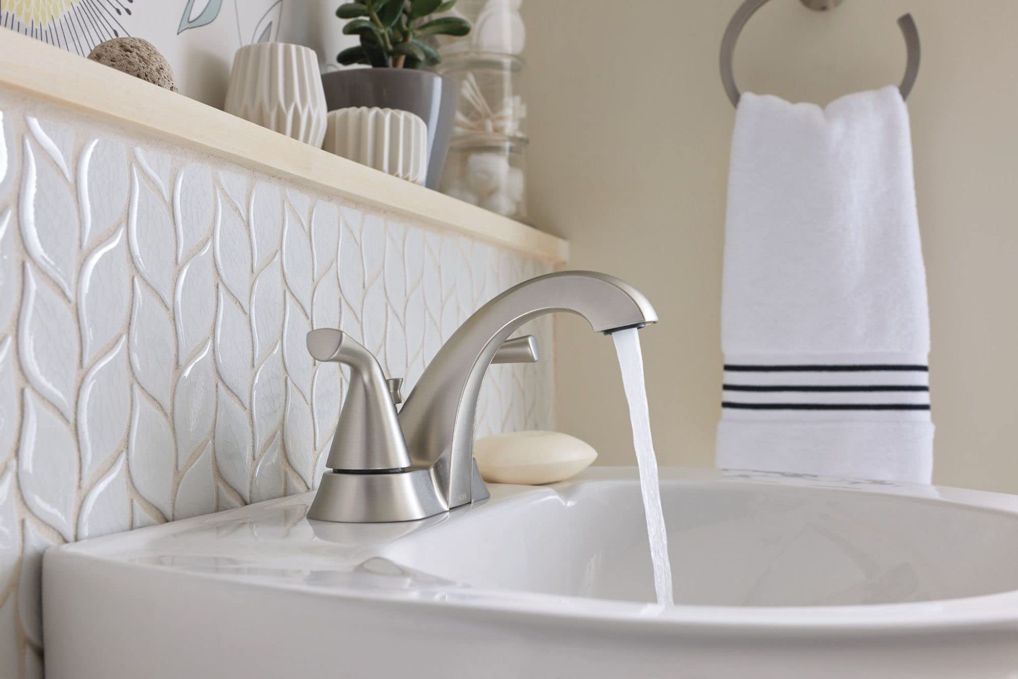 Moen Haber Spot Resist Brushed Nickel Two-Handle 4